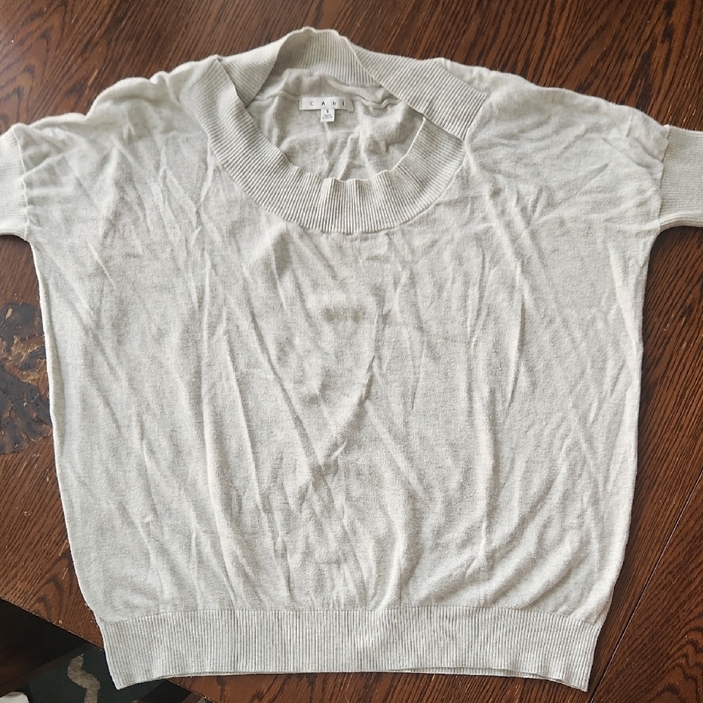 Light Gray Short Sleeve Sweater